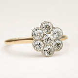 Antique, Edwardian diamond daisy cluster ring