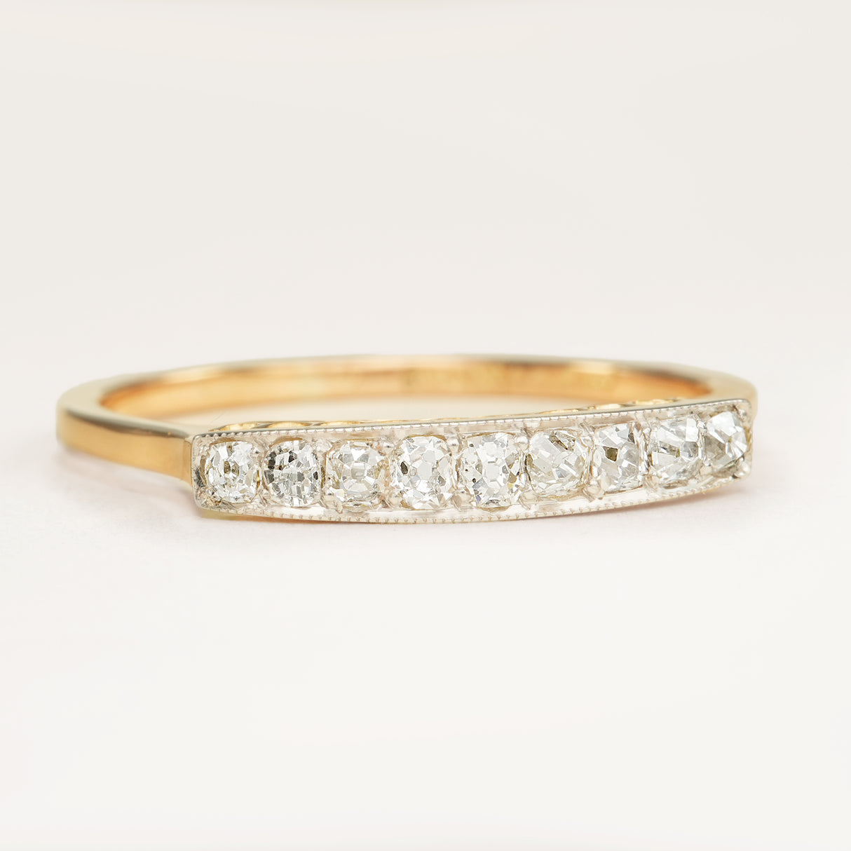 Antique, 1920's old-cut diamond half-eternity ring