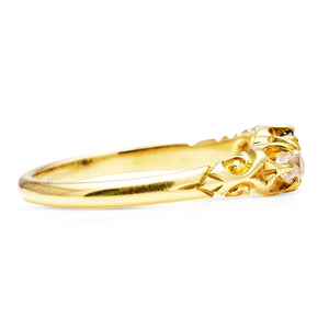 ON HOLD | Antique, Edwardian sapphire and diamond three-stone ring
