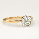 Antique, Edwardian 1ct old European-cut diamond solitaire engagement ring