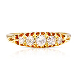 Antique, Edwardian Five-Stone Diamond Ring, 18ct Yellow Gold