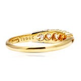 Antique, Edwardian Five-Stone Diamond Ring, 18ct Yellow Gold