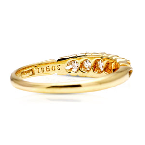 Antique, Edwardian five-stone diamond ring