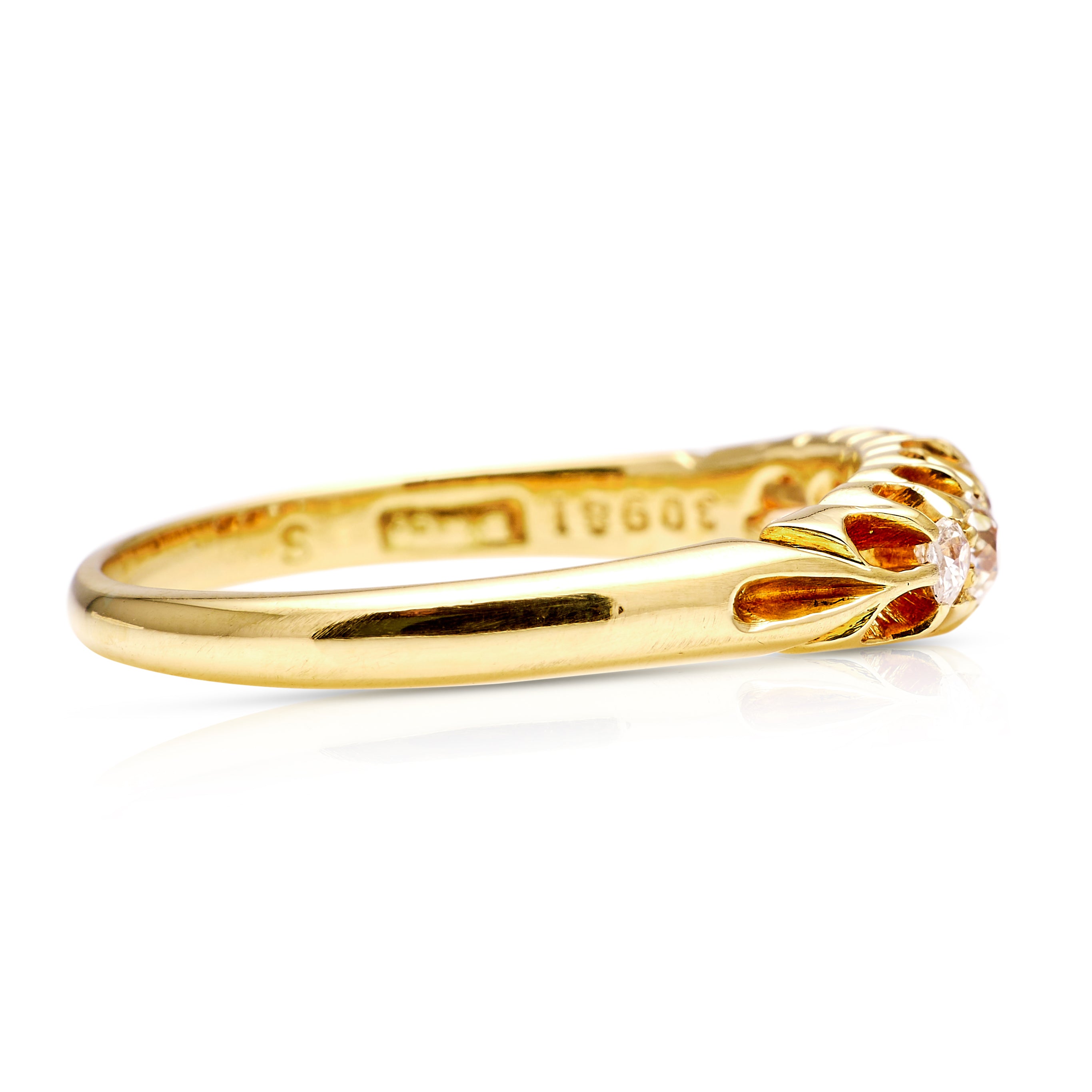 Antique, Edwardian five-stone diamond ring