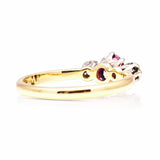 Antique, Edwardian ruby & diamond three-stone ring