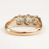 Antique, Victorian rose-cut diamond three-stone engagement ring
