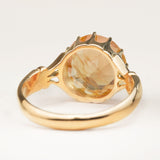 Antique, Victorian peach tourmaline solitaire ring