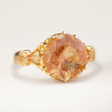 Antique, Victorian peach tourmaline solitaire ring