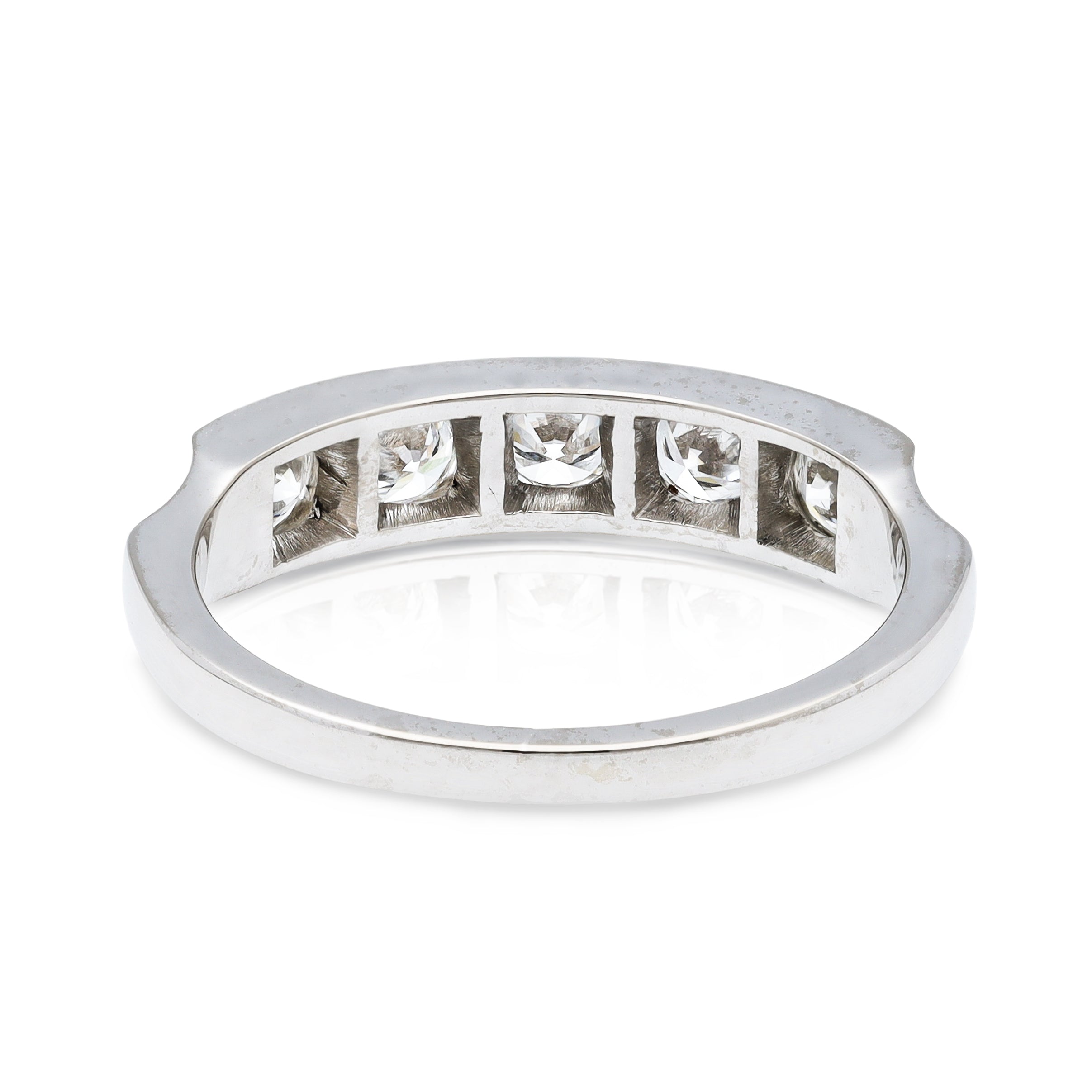 Vintage, half hoop diamond eternity ring