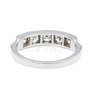 Vintage, half hoop diamond eternity ring