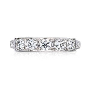 Vintage, half hoop diamond eternity ring