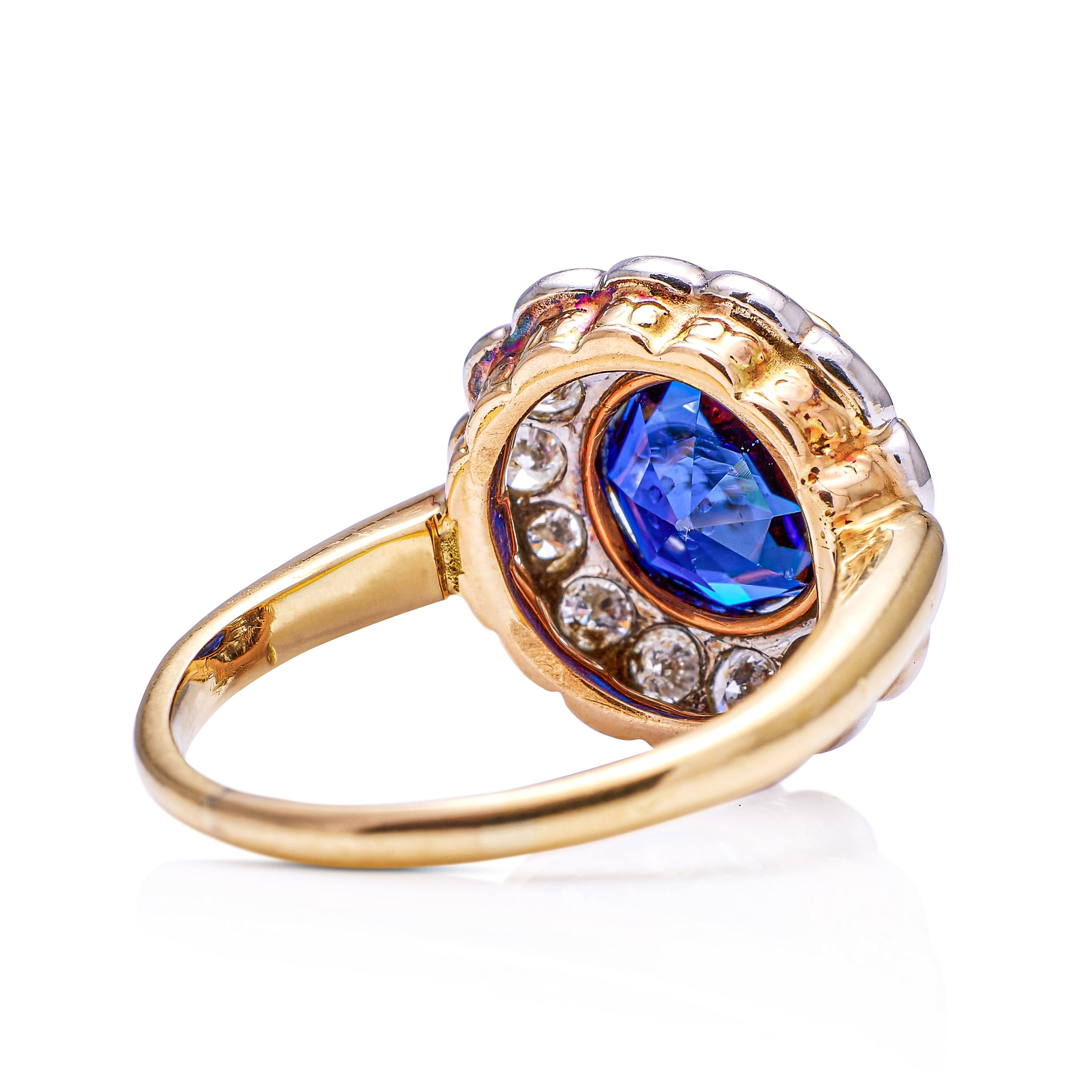 BELLE ÉPOQUE Sapphire 1-1 Antique, Belle Époque sapphire & diamond ring – Antique Ring