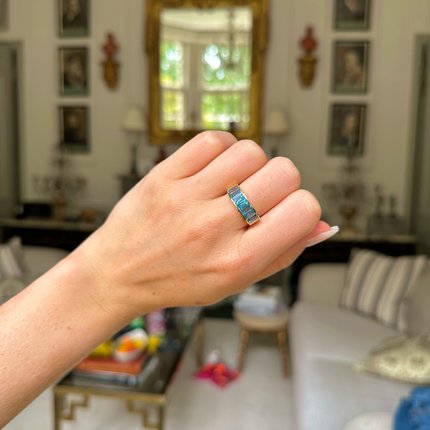 Vintage | Blue Topaz Ring, 18ct Yellow Gold