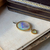 cabochon opal pendant, rear view. 