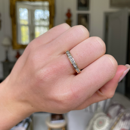 Vintage Diamond Half Eternity Ring, 18ct Yellow Gold
