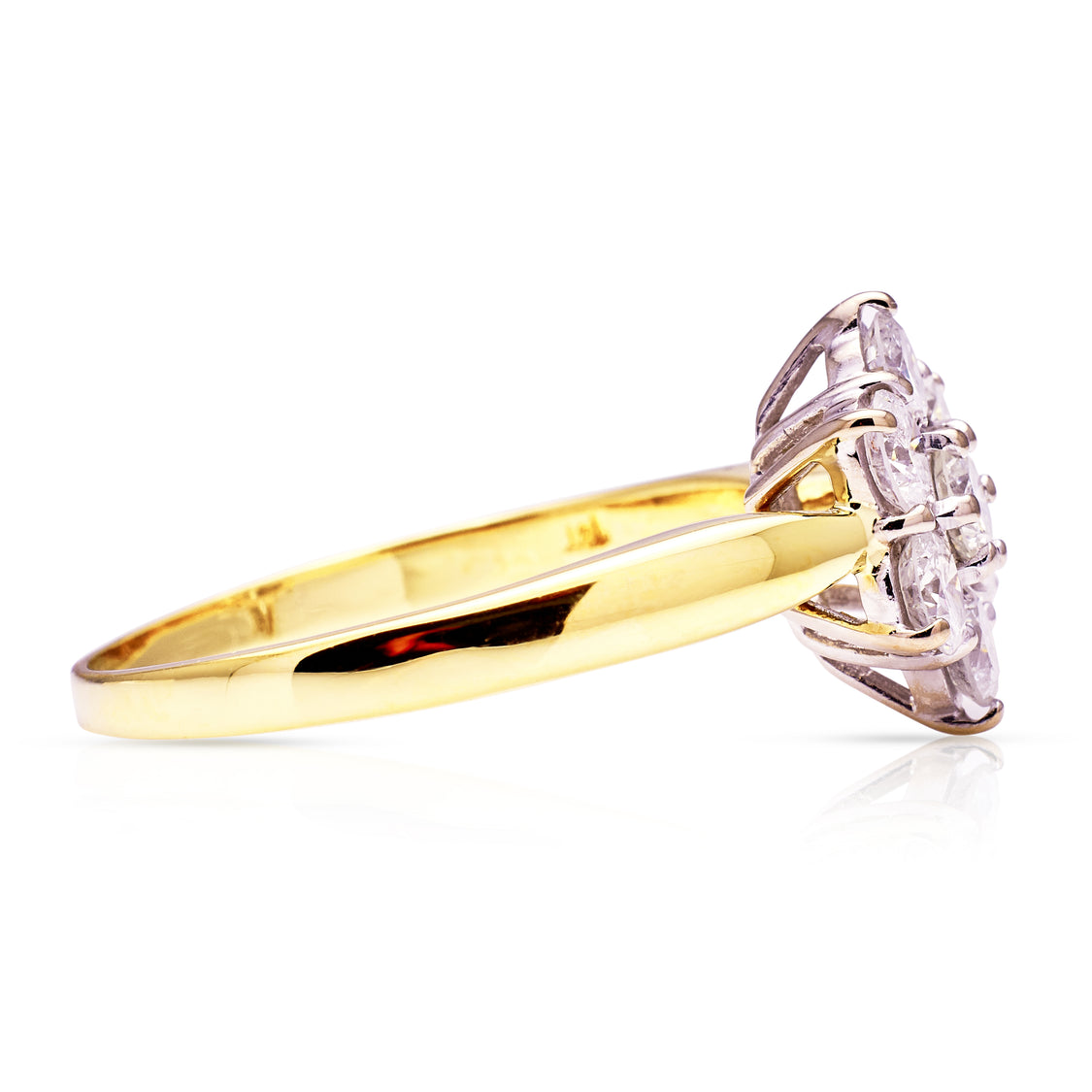 Vintage, 1990s diamond cluster engagement ring – Antique Ring Boutique