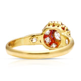 Vintage, diamond engagement ring, 18ct yellow gold