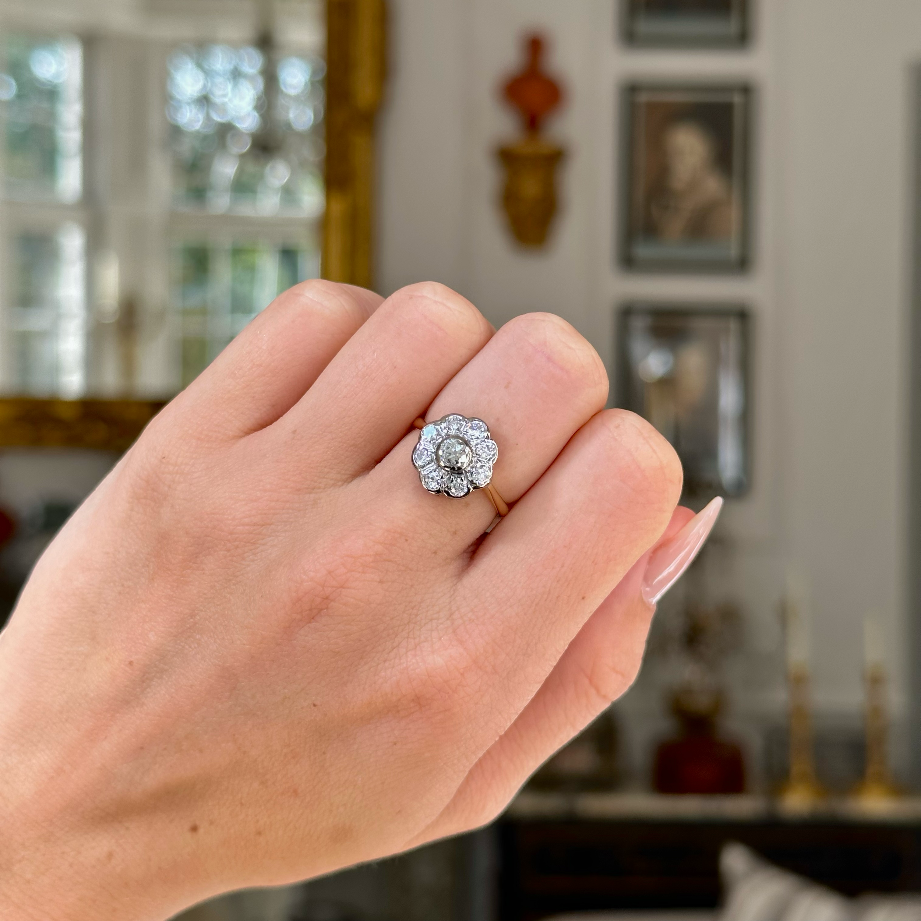 Jabel Round Diamond Cluster Ring 1CTW – Bella's Fine Jewelers