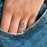 Antique, Edwardian Toi et Moi Diamond Engagement Ring, 18ct White Gold