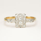 Antique, Edwardian diamond cluster engagement ring
