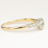 Antique, Edwardian 0.91ct old-cut diamond engagement ring