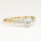 Antique, Edwardian 0.91ct old-cut diamond engagement ring