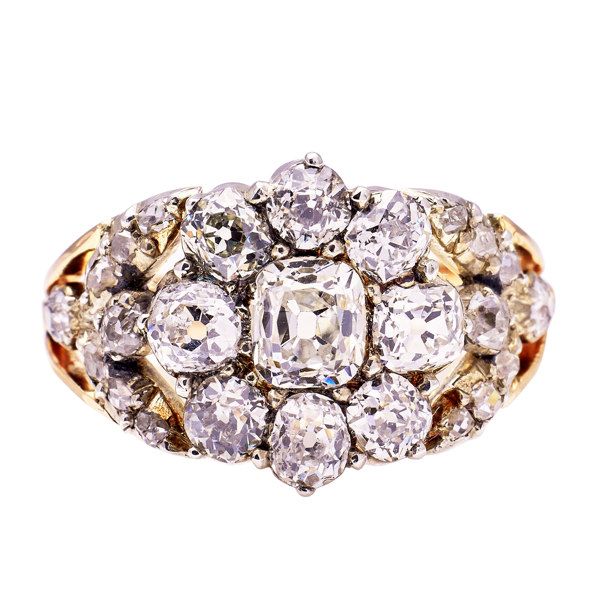 Antique, Georgian diamond cluster ring – Antique Ring Boutique