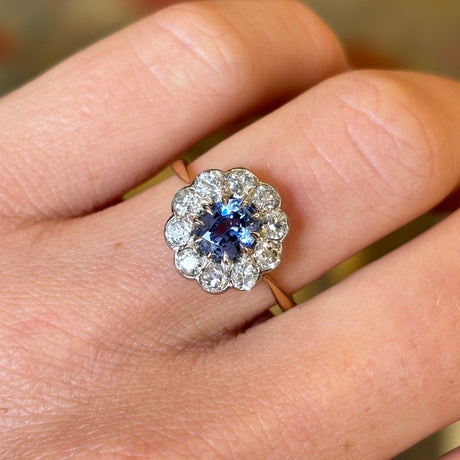 PAYMENT 2 | Antique, Edwardian colour-change sapphire & diamond cluster ring