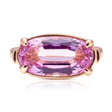 Vintage, pale pink topaz ring, 14ct rose gold