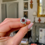 Vintage ruby & diamond 1950s ring