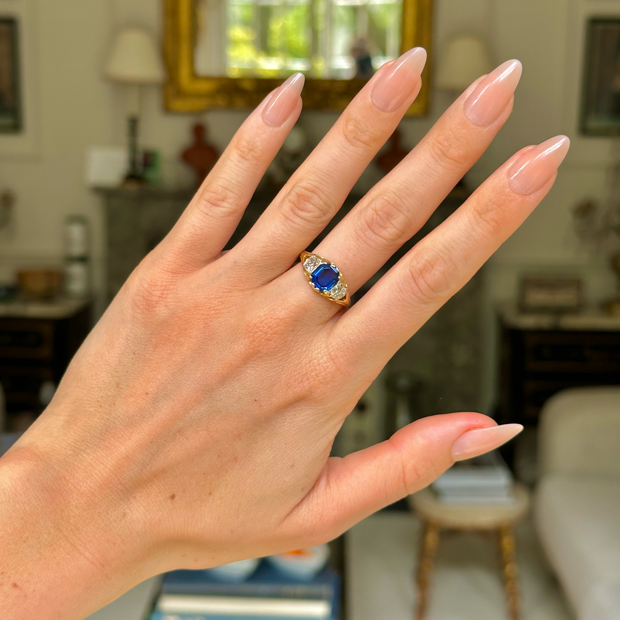 Victorian, Burmese sapphire & diamond ring