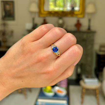 Engagement | Victorian, Burmese Sapphire and Diamond Ring