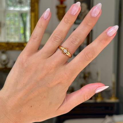 Antique, Victorian Solitaire Diamond Engagement Ring