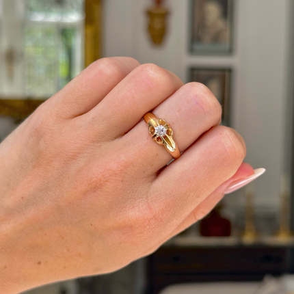 Antique, Victorian Solitaire Diamond Engagement Ring
