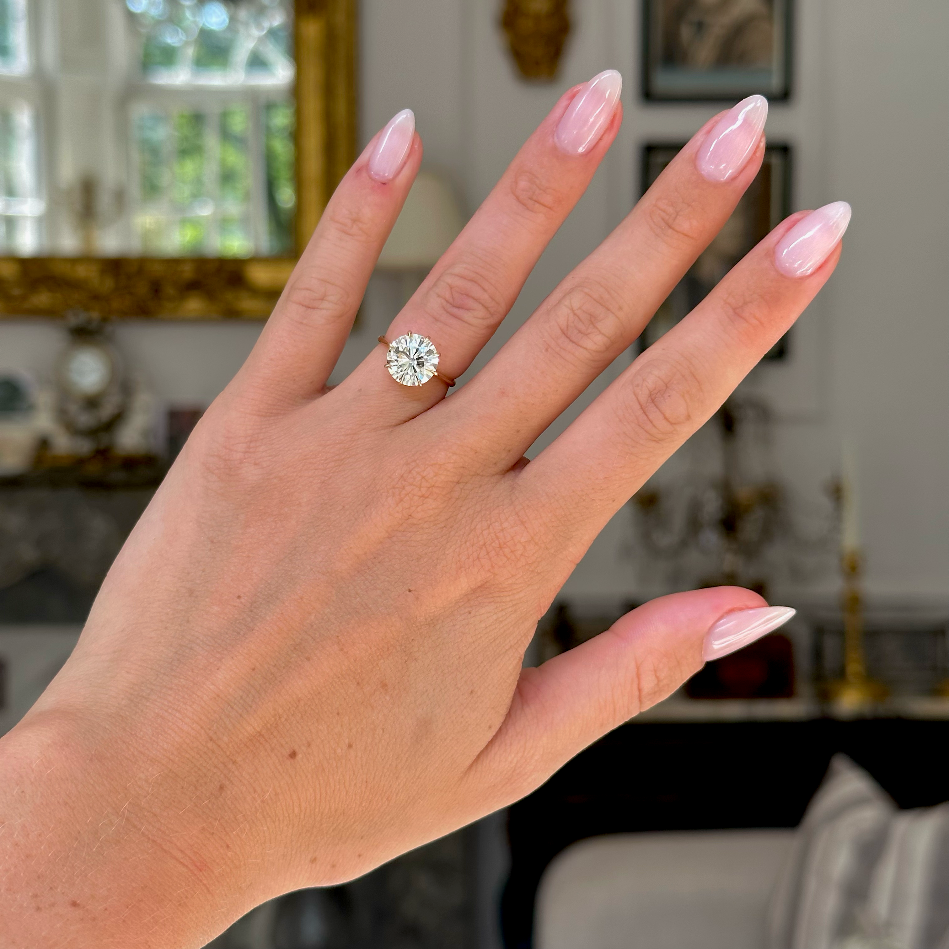 3.0 ct Brilliant Round Cut Designer Simulated CZ Blue Sapphire Ideal VVS1 S 3 carat Round Cut Diamond Ring