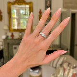 Vintage | Art Deco, large diamond three-stone ring