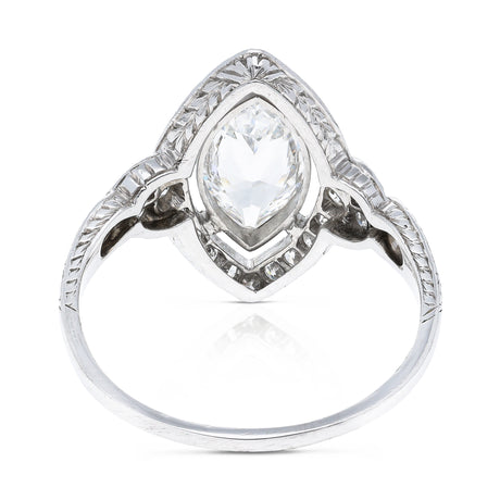 Vintage tiffany engagement ring, rear view. 