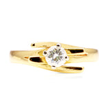Vintage, unique 1970s diamond engagement ring, 18ct yellow gold