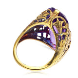 Victorian amethyst ring, rear view.