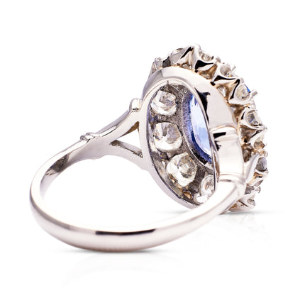 Vintage-Sapphire-Cluster-Diamond-Ring-Back