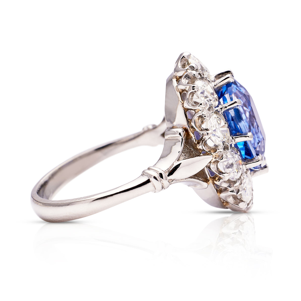 Vintage-Sapphire-Cluster-Diamond-Ring-Side-2