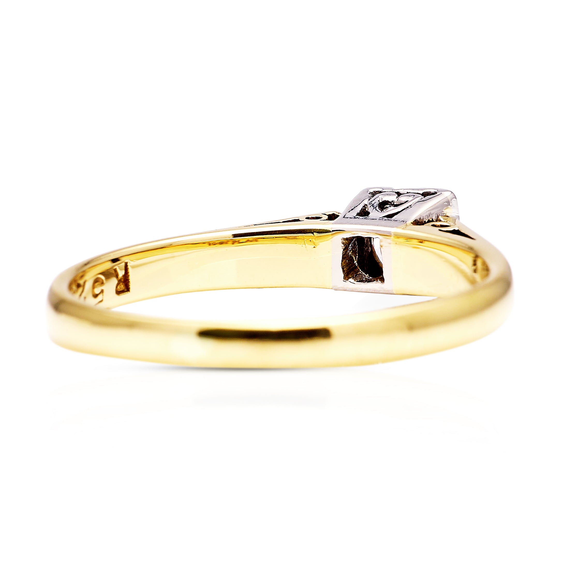 Vintage solitaire diamond engagement ring