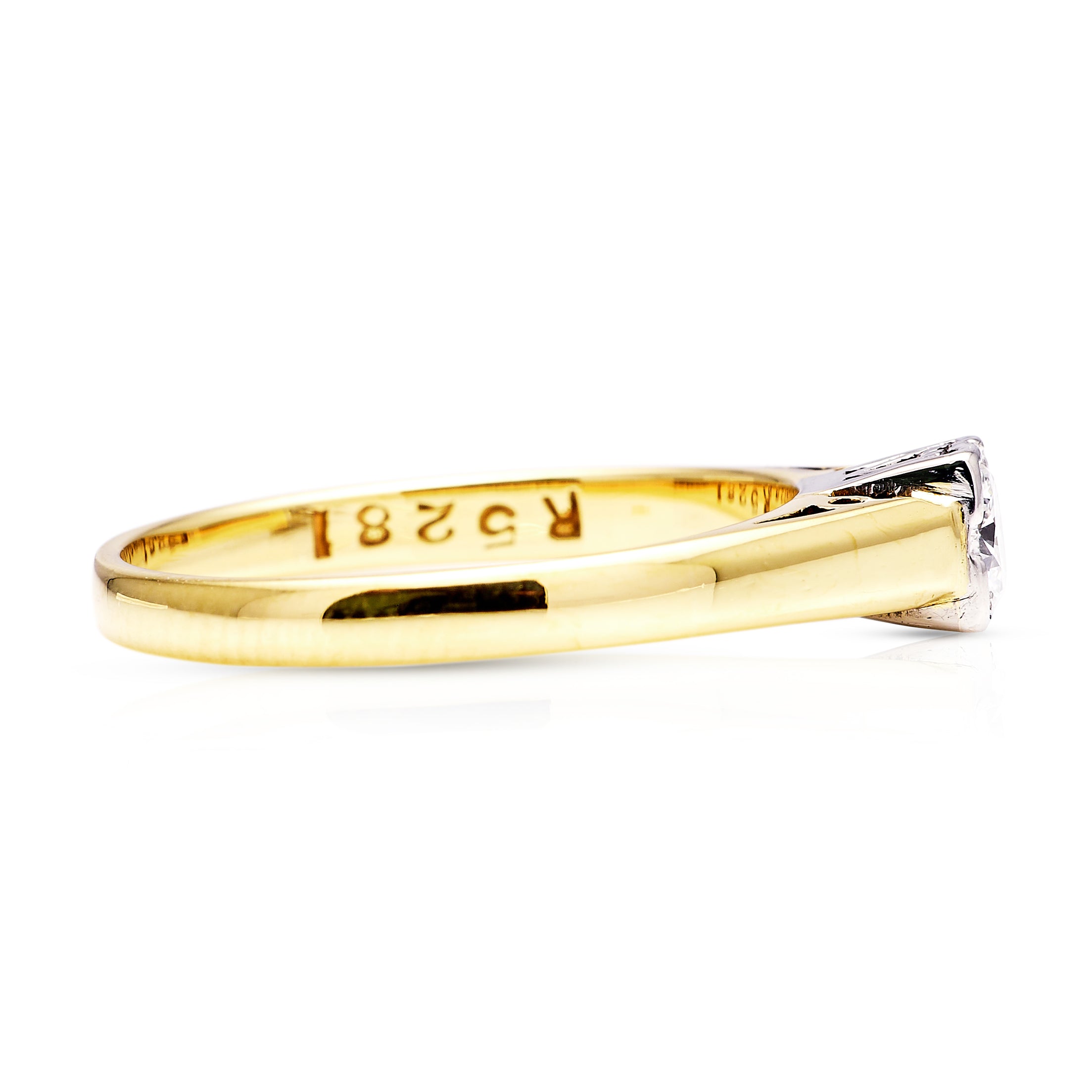 Vintage solitaire diamond engagement ring