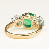 ON HOLD | Vintage, 1940's emerald and diamond three-stone ring