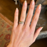 Vintage, 1930s cinnamon brown diamond three-stone ring