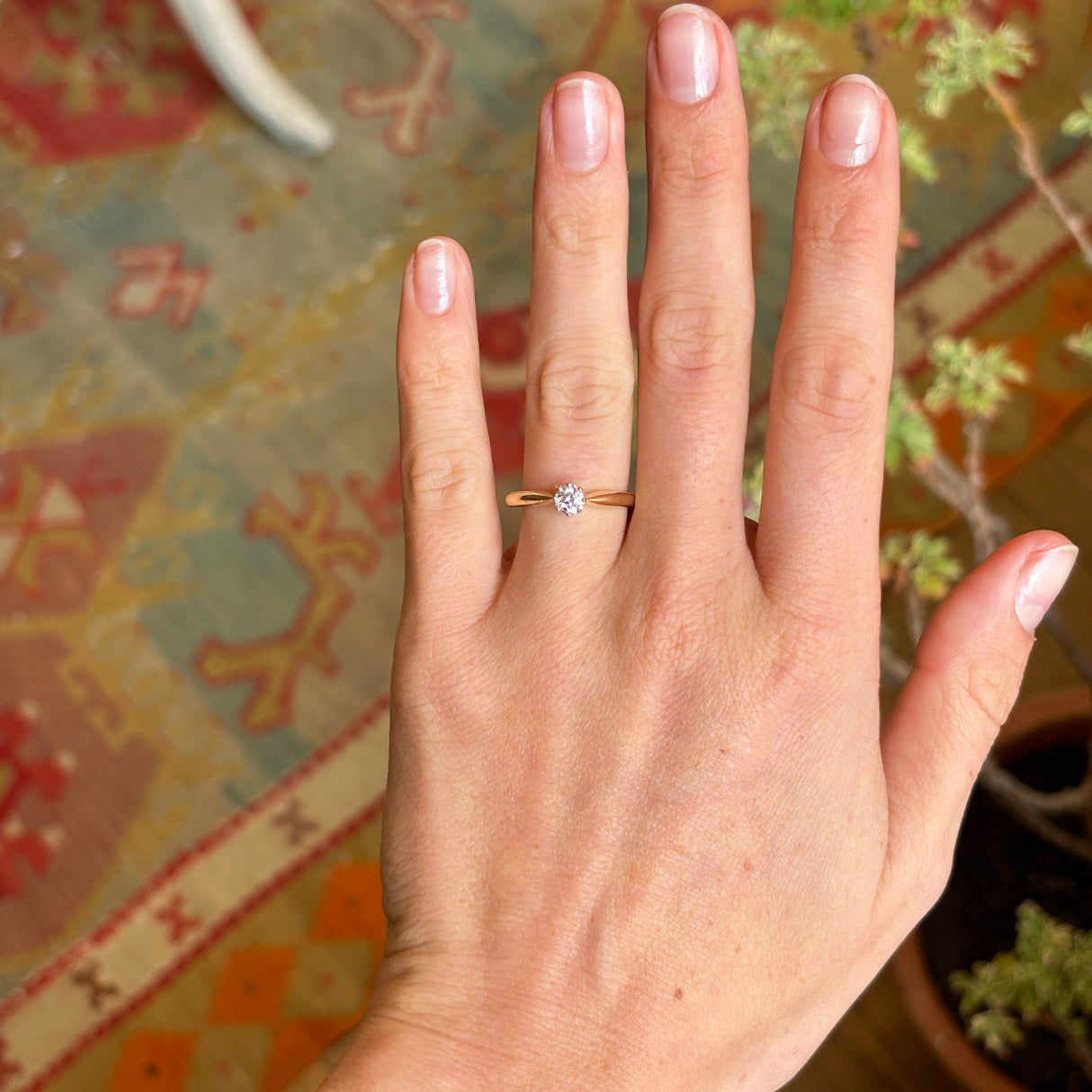 Vintage, 1930s diamond solitaire ring