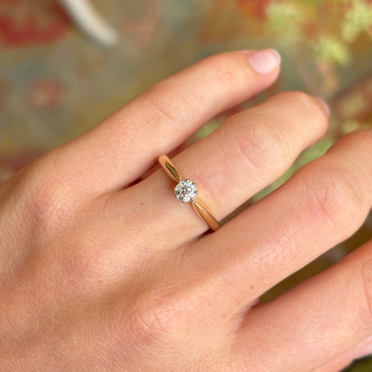 Vintage, 1930s diamond solitaire ring