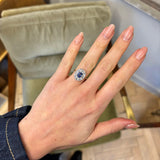 Vintage, sapphire & diamond cluster ring