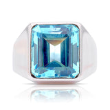 Vintage, 1980s aquamarine-set signet ring