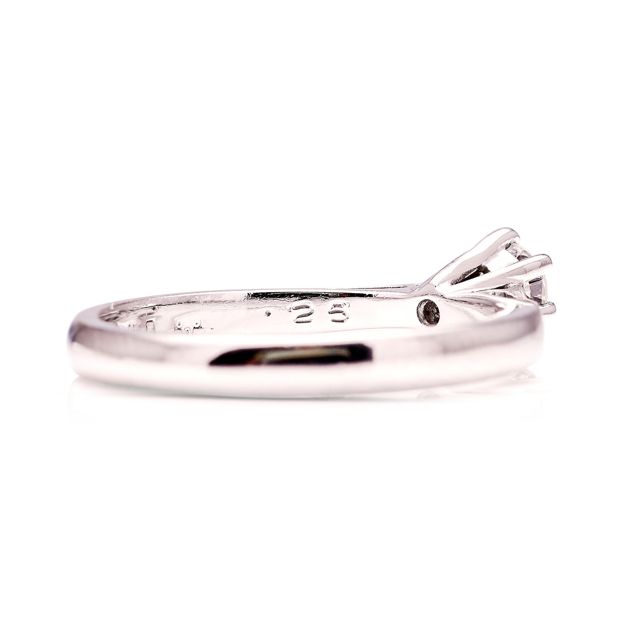Vintage, 1990s solitaire diamond ring back